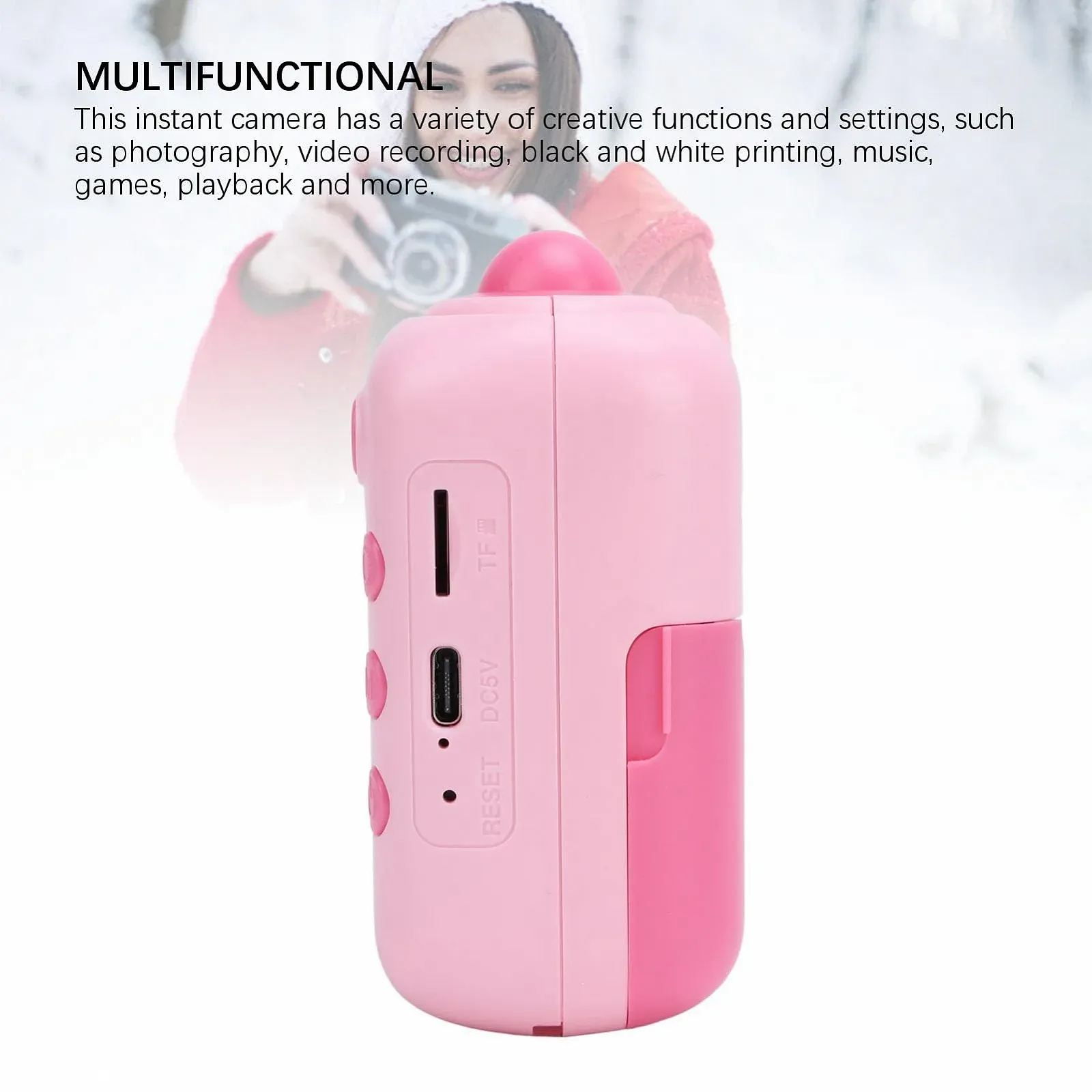 Фотокамера мгновенной печати 50MP 1080P 16X Digital Zoom 2,4-дюймовый экран для детей, фото №4