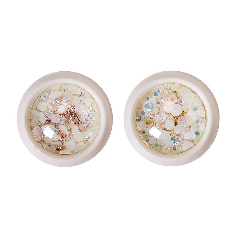 Стрази Плоскі Перлина Сплав Прикраси Ручної Роботи 3D Декорації для Нігтів, фото №1