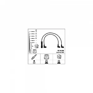 Комплект проводів запалювання NGK 8469 для VOLVO, для автомобілів з розподільником запалювання - Фото 1