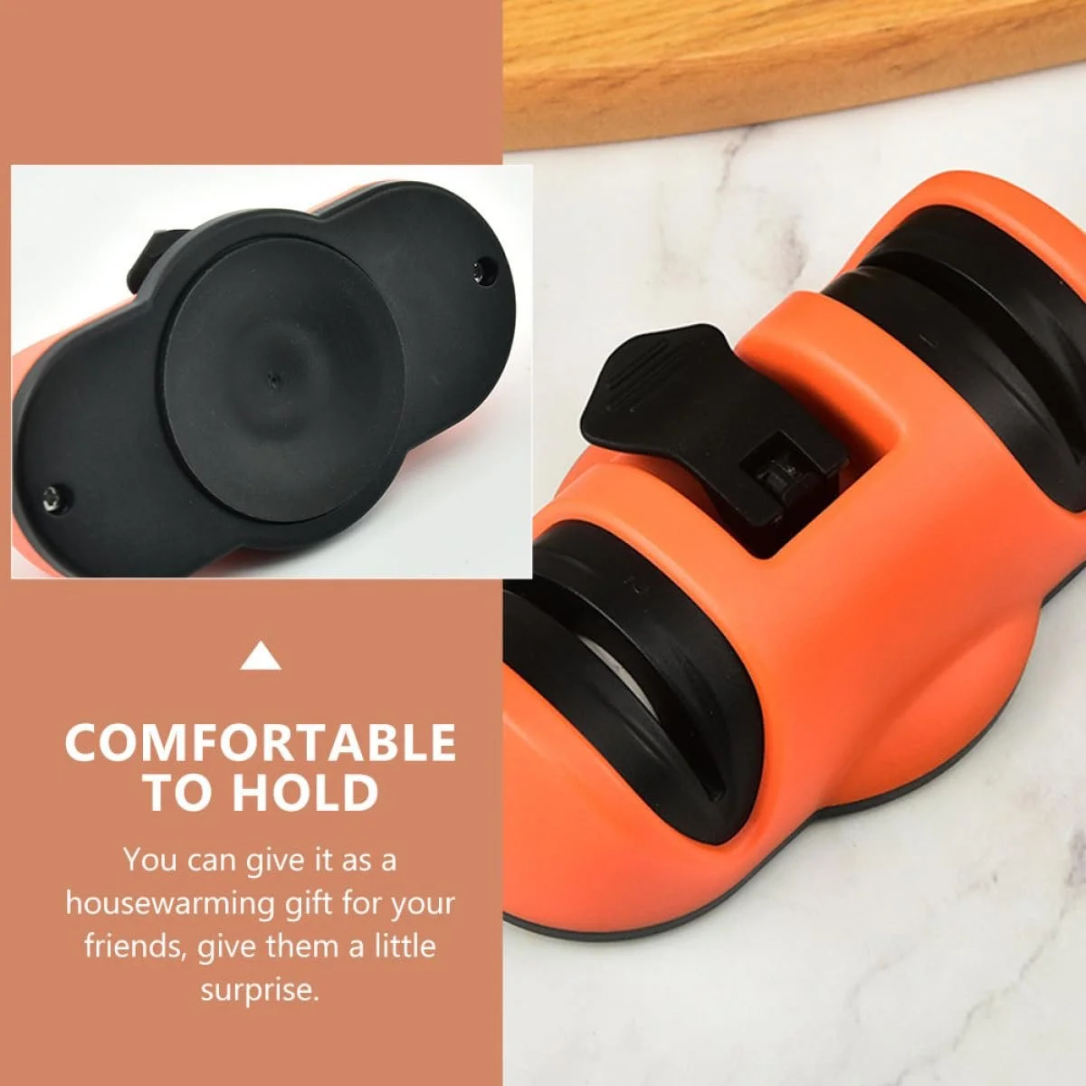 Точилка для ножей Veemoon ручная с присоской пластиковая многофункциональная, фото №3