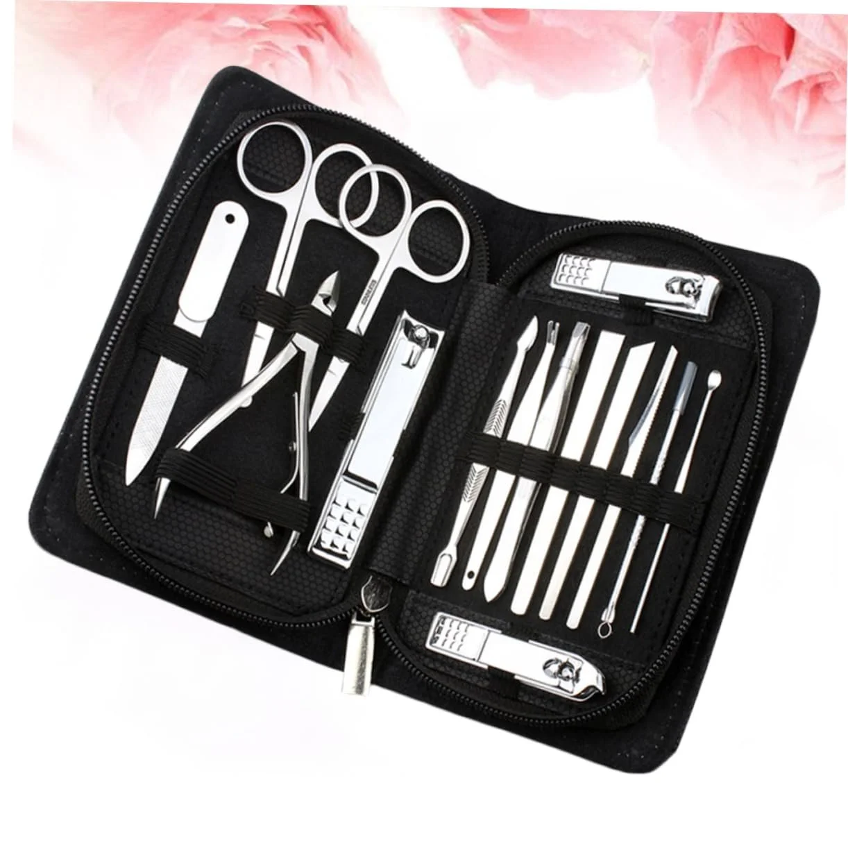 Набор для маникюра CALLARON с триммерами и пилочками для ногтей Черный, фото №8