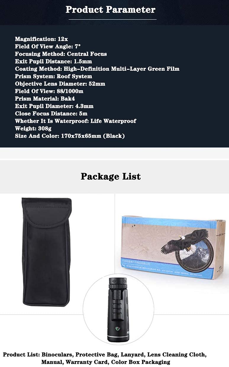 Телескопічний монокуляр Spacmirrors 12x50 FMC BAK4 Водонепроникний, фото №6 Телескопічний монокуляр Spacmirrors 12x50 FMC BAK4 Водонепроникний, фото №6