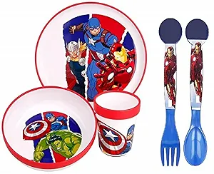 Набор детской посуды Avengers, 5 предметов - Фото 1