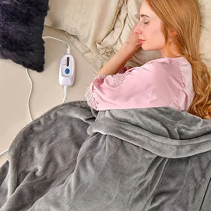 Електрична ковдра RELAX4LIFE з автоматичним вимкненням, 4 режими нагріву, таймер на 8 годин, захист від перегріву synthetic.ua - Фото 1