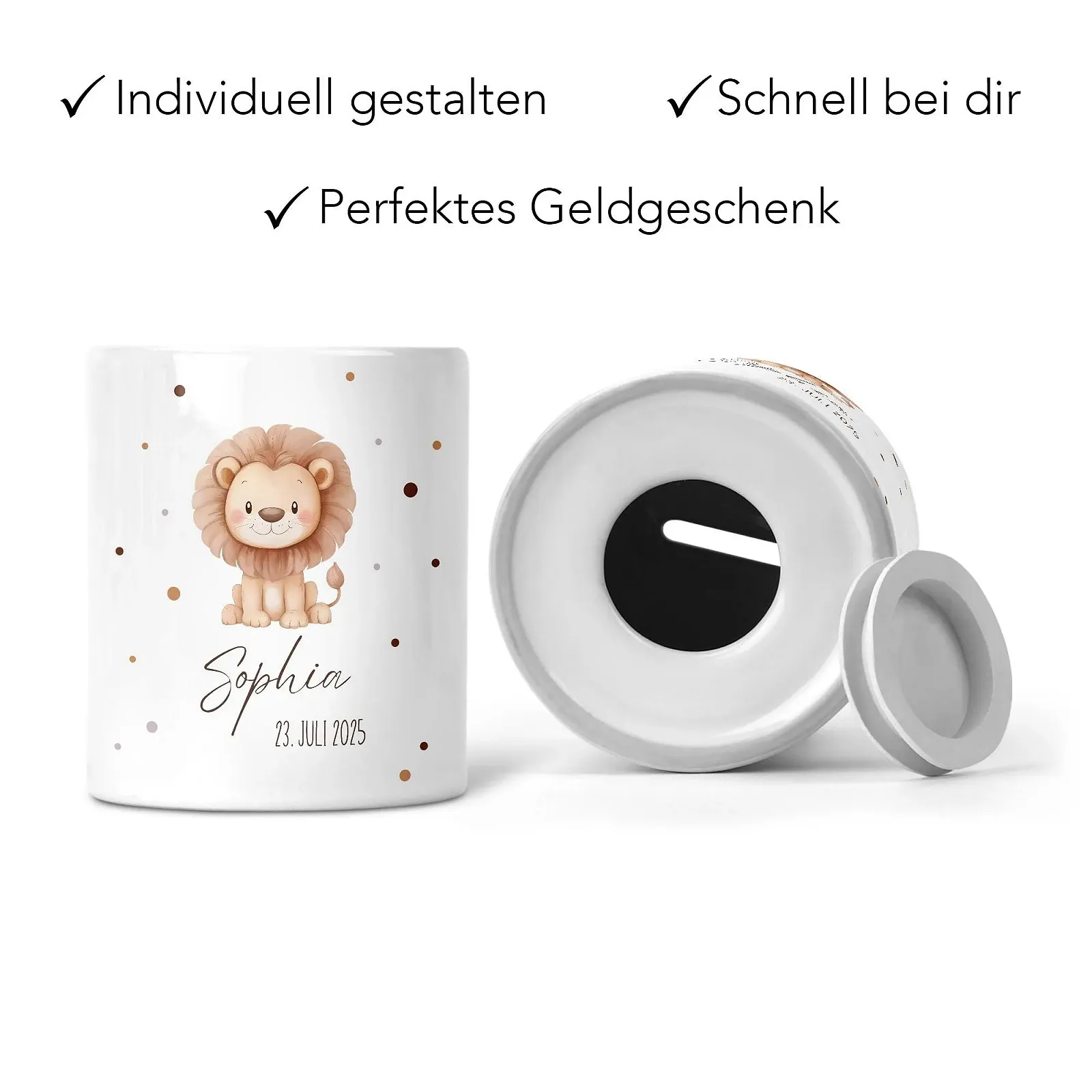 Дитяча скарбничка з іменем, Мотив Тварини, слон, фото №3