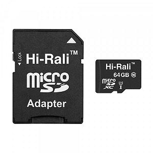 Карта памяти MicroSDXC 64GB UHS-I/U3 Class 10 Hi-Rali  SD-adapter (HI-64GBSDU3CL10-01)