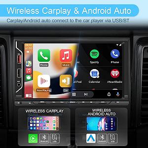 Автомагнітола Hodozzy 9312W / 7" / Сенсорна / Apple CarPlay / Android Auto / Bluetooth / USB / AUX / 2DIN synthetic.ua - Фото 1