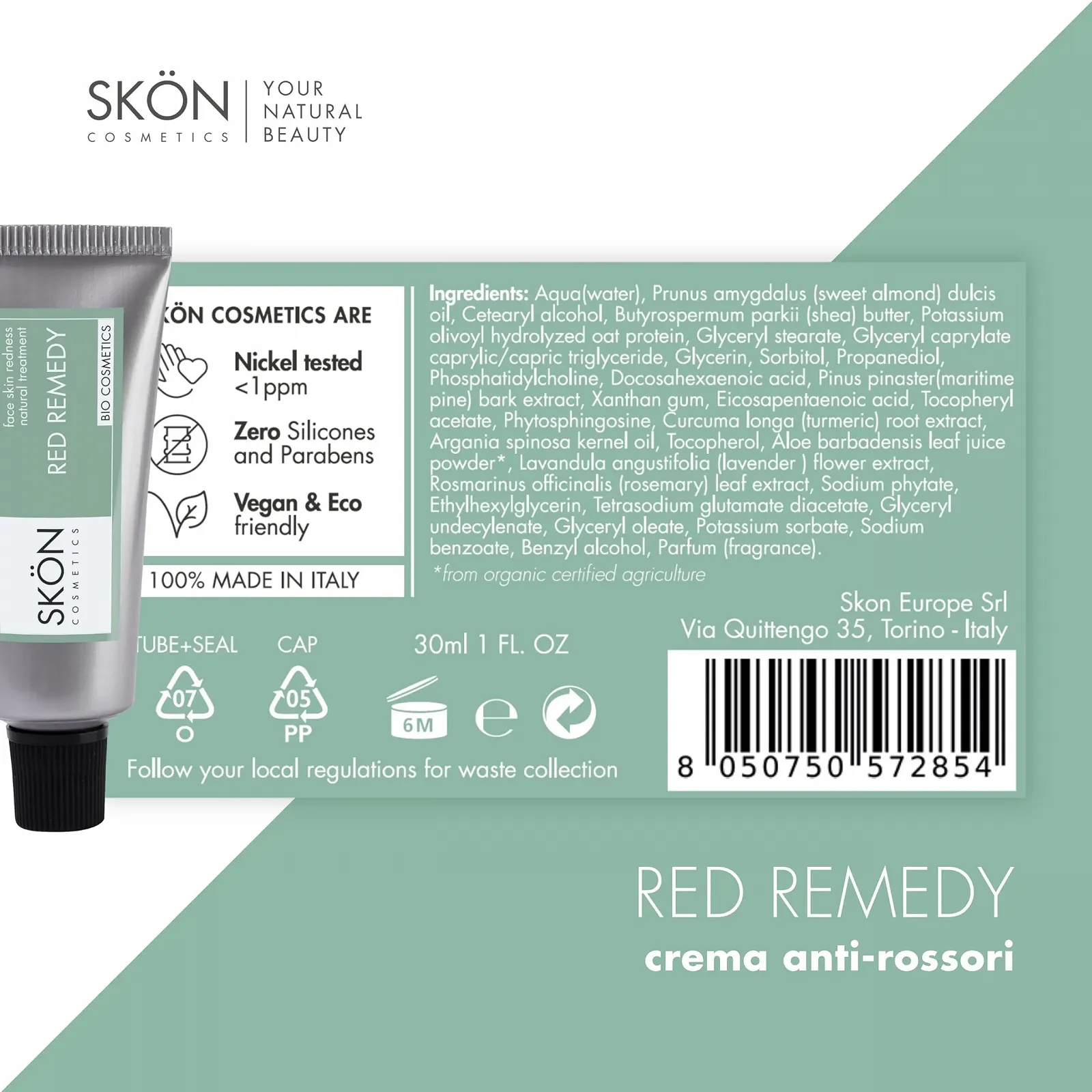 Засіб для обличчя Skön Red Remedy для чутливої шкіри з мигдалевою олією та алое вера, фото №6 Засіб для обличчя Skön Red Remedy для чутливої шкіри з мигдалевою олією та алое вера, фото №6