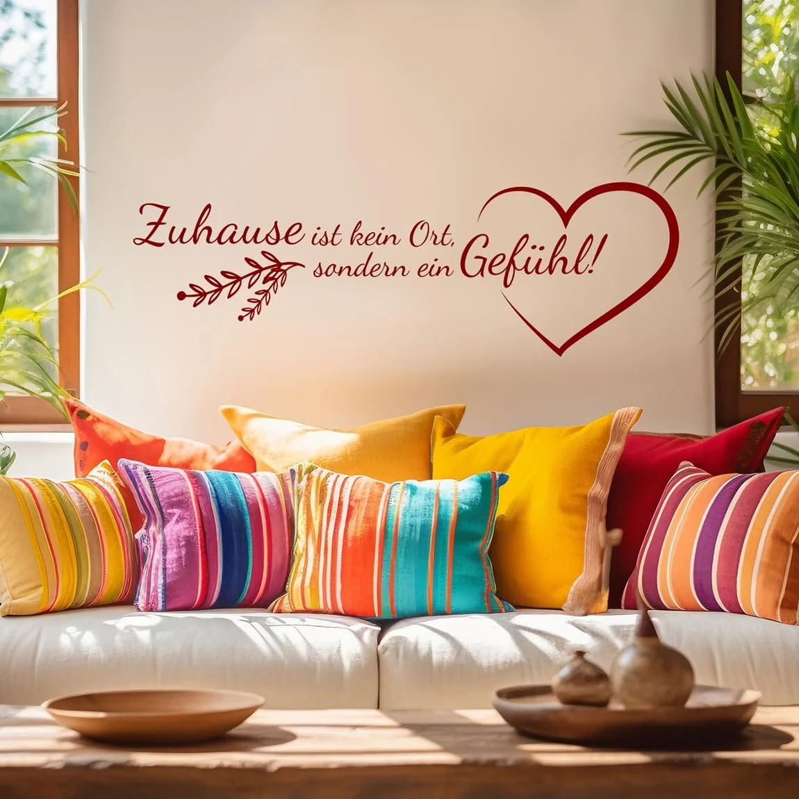 Наклейка на стіну tjapalo a33 Home is Not a Place but a Feeling темно-сіра 140 x 49 см, фото №3