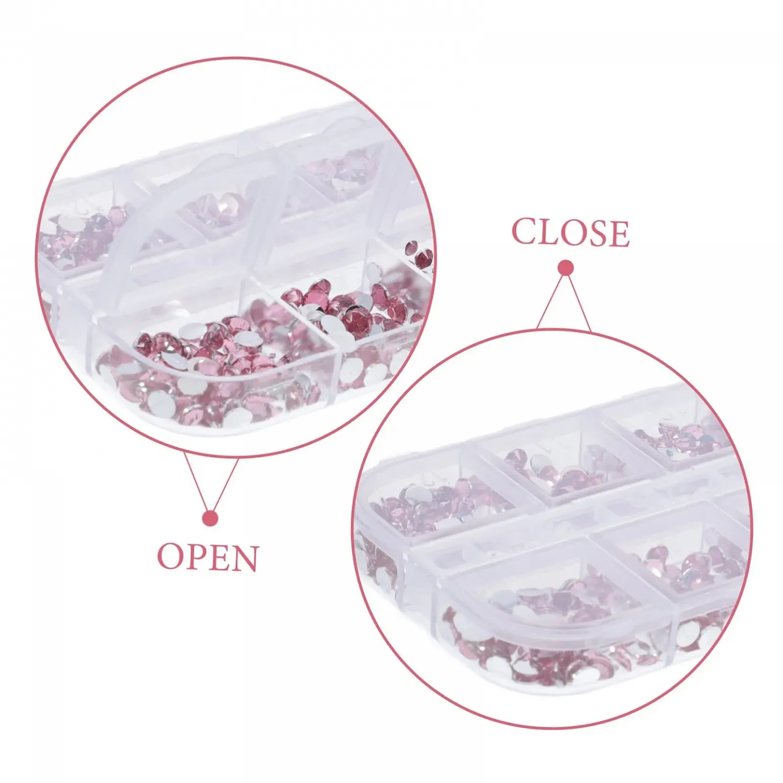 Стрази Sewroro, рожевий акрил, фото №7