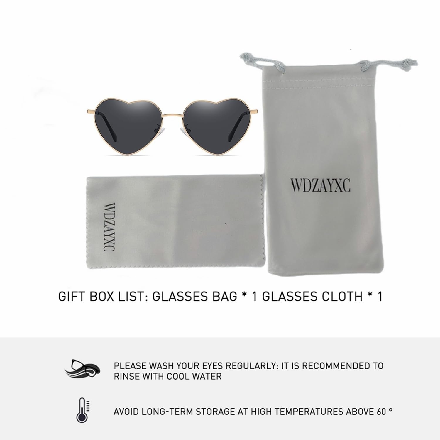 Сонцезахисні окуляри Поляризовані Серцеподібні для жінок Вінтажна металева оправа, фото №4