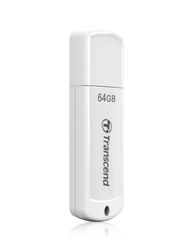 USB флеш-накопичувач Transcend 64GB USB JetFlash 370 White TS64GJF370, фото №1