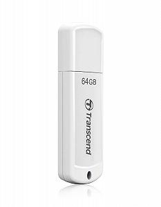 USB флеш-накопичувач Transcend 64GB USB JetFlash 370 White TS64GJF370 - Фото 1
