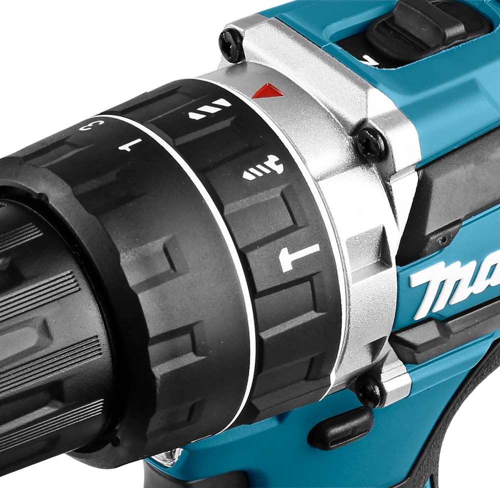 Отвёртка Makita DHP484RTJ Аккумуляторная Ударная 18 В/5,0 А·ч, 2 Аккумулятора, Зарядное в MAKPAC 450 Вт, 18 В, Синий, Серебряный, фото №2