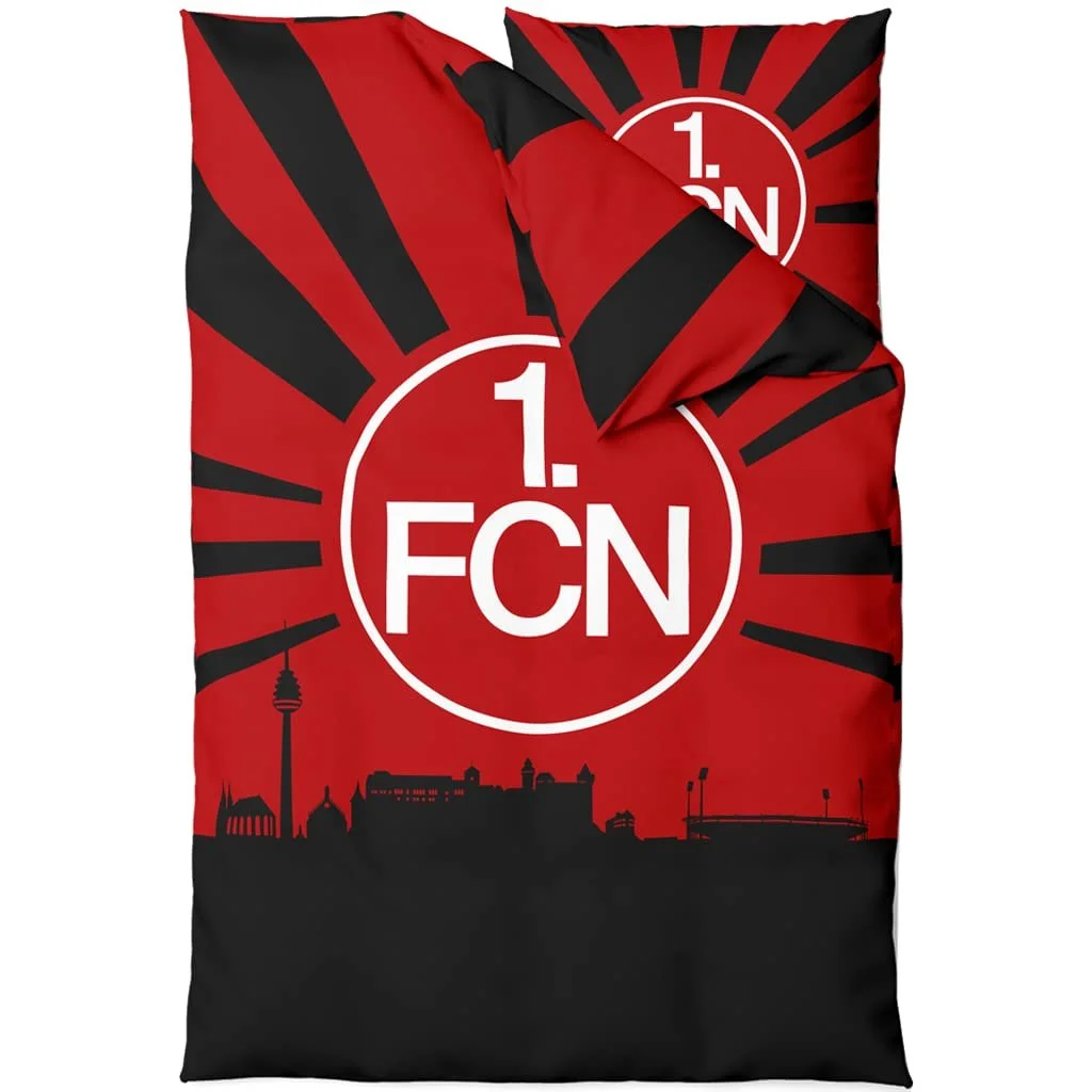 Постільна білизна 1. FC Nürnberg Sun Skyline 135 x 200 см 100% бавовна Червоно-чорно-білий, фото №3