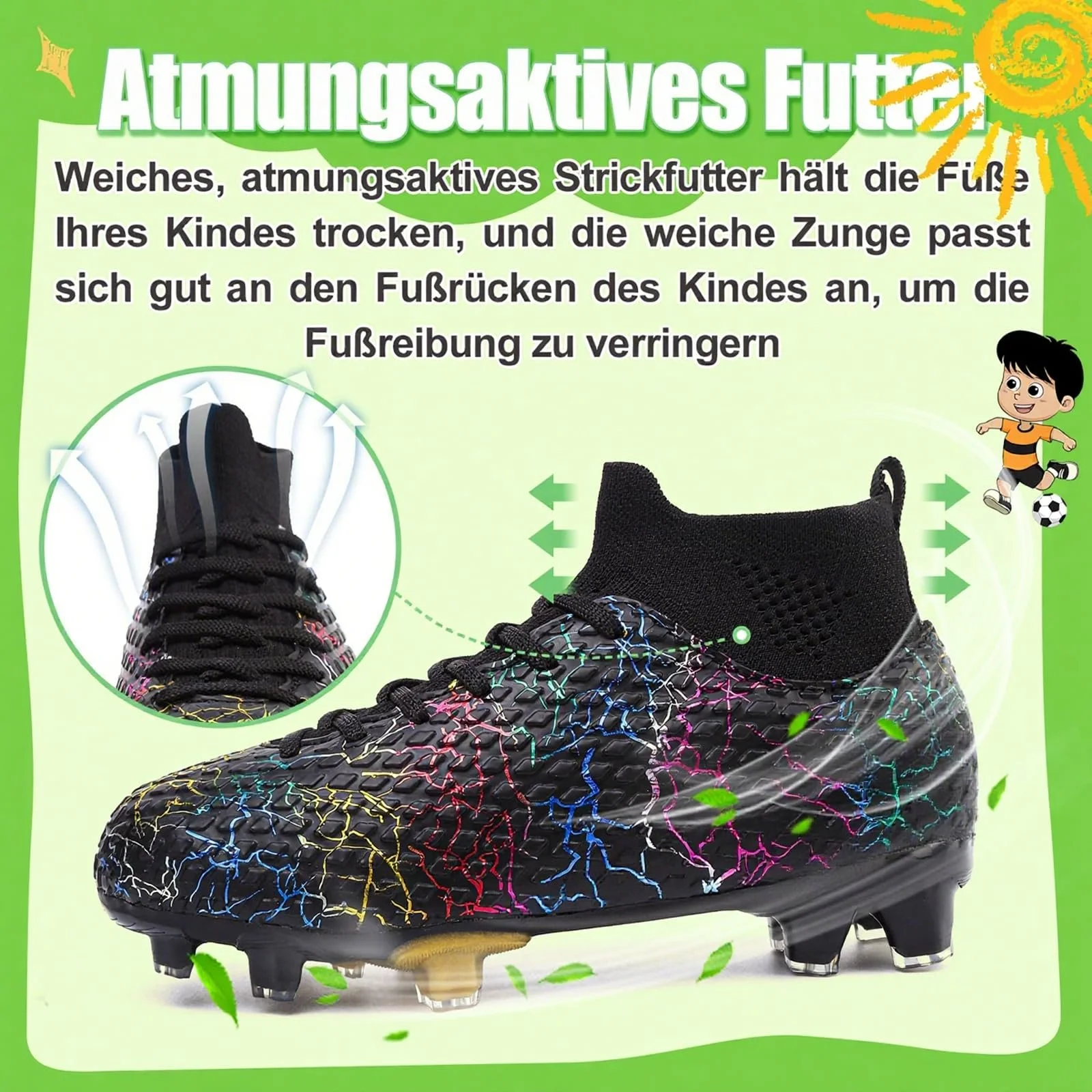 Детские футбольные бутсы для мальчиков и девочек Детские, фото №3 Детские футбольные бутсы для мальчиков и девочек Детские, фото №3