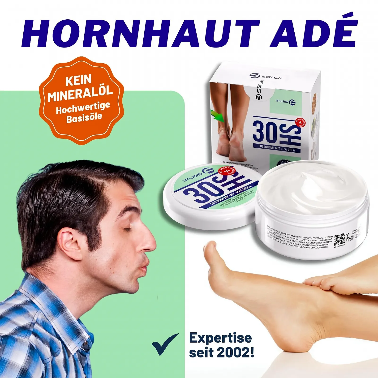 Крем от мозолей Mr. Fuss Urea 30% с маслом примулы вечерней, глицерином и прополисом 200 мл, фото №7