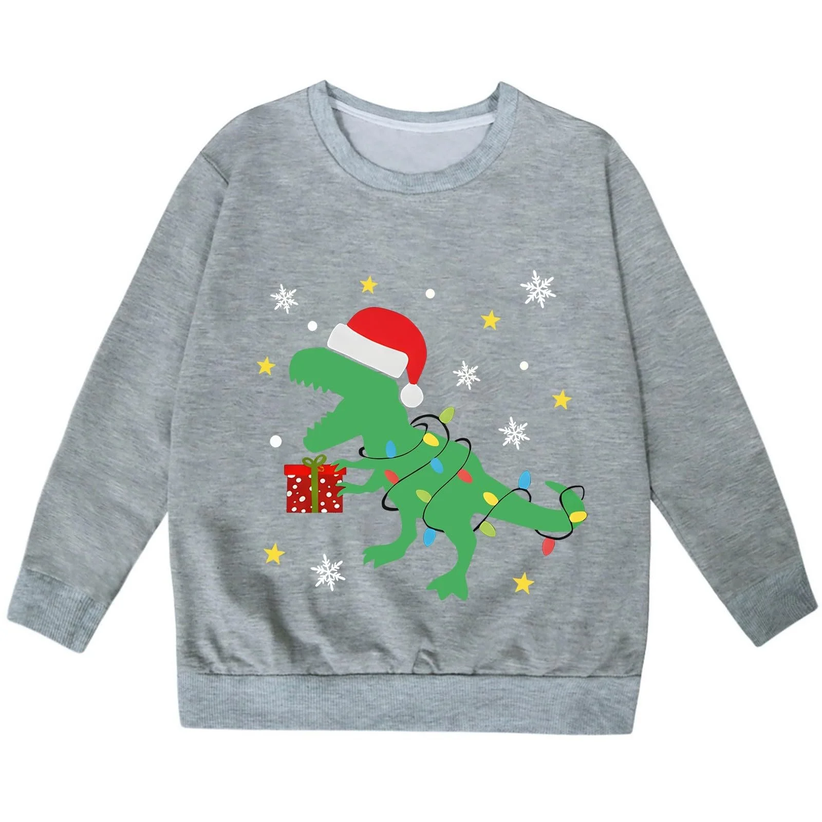 Generisch Повседневный модный детский свитшот с принтом букв, круглый вырез, длинные рукава, фото №2