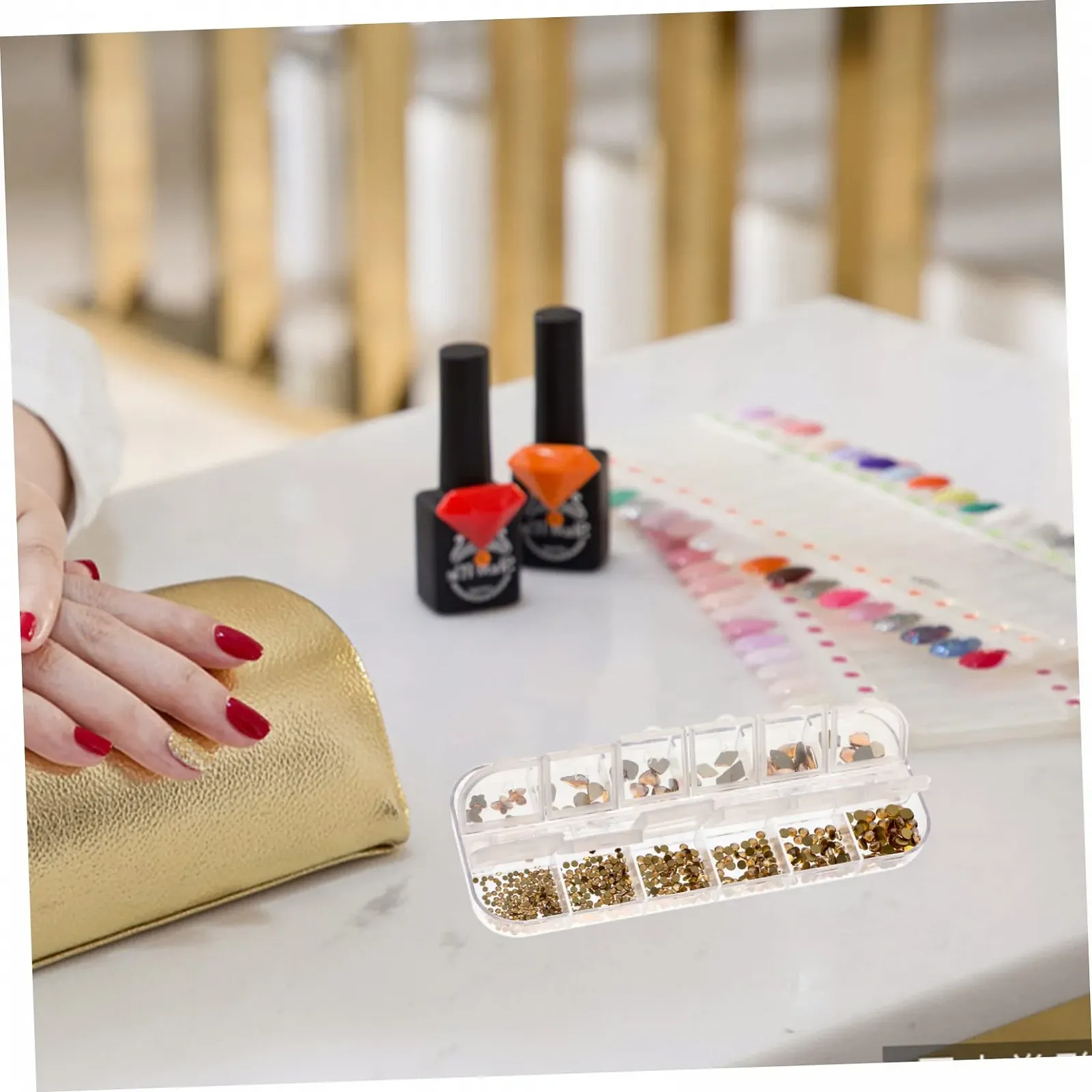 12 шт. Маникюрные бриллианты Необычная форма Плоские стразы для ногтей Украшение для ногтей Маникюрный орнамент Блестящий для ногтей, фото №6