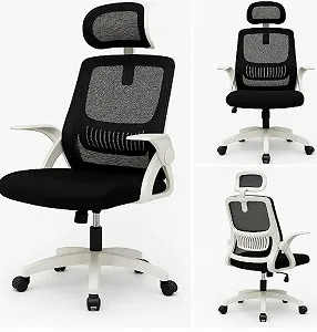 Кресло офисное эргономичное ErgoFlex Бело-черного цвета - Фото 1