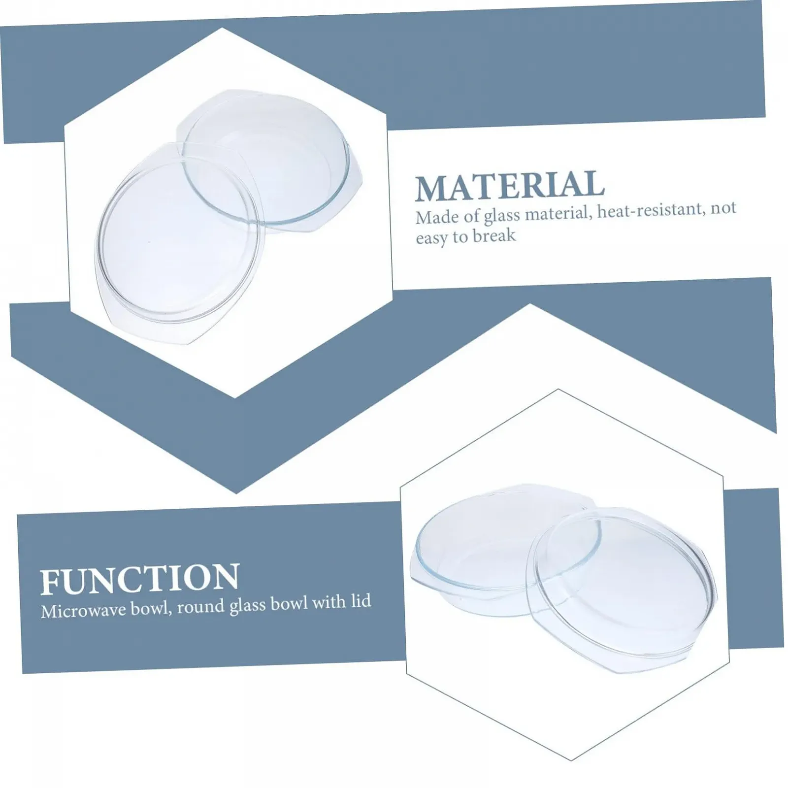 Скляна Форма VALICLUD з кришкою Термостійка Для мікрохвильової печі Ударостійка, фото №9