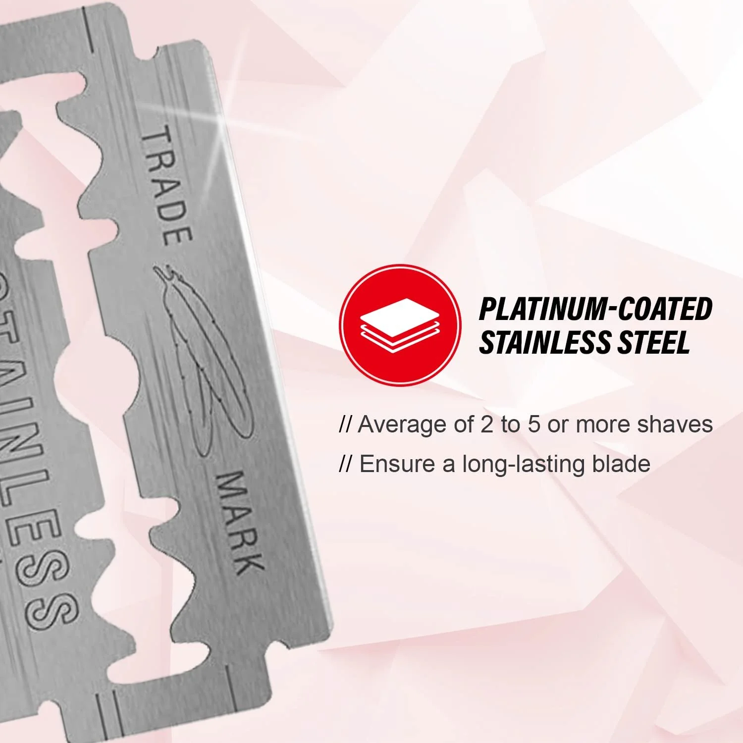 Лезвия для бритвы Feather New Hi-Stainless Double Edge 10 шт., фото №4 Лезвия для бритвы Feather New Hi-Stainless Double Edge 10 шт., фото №4