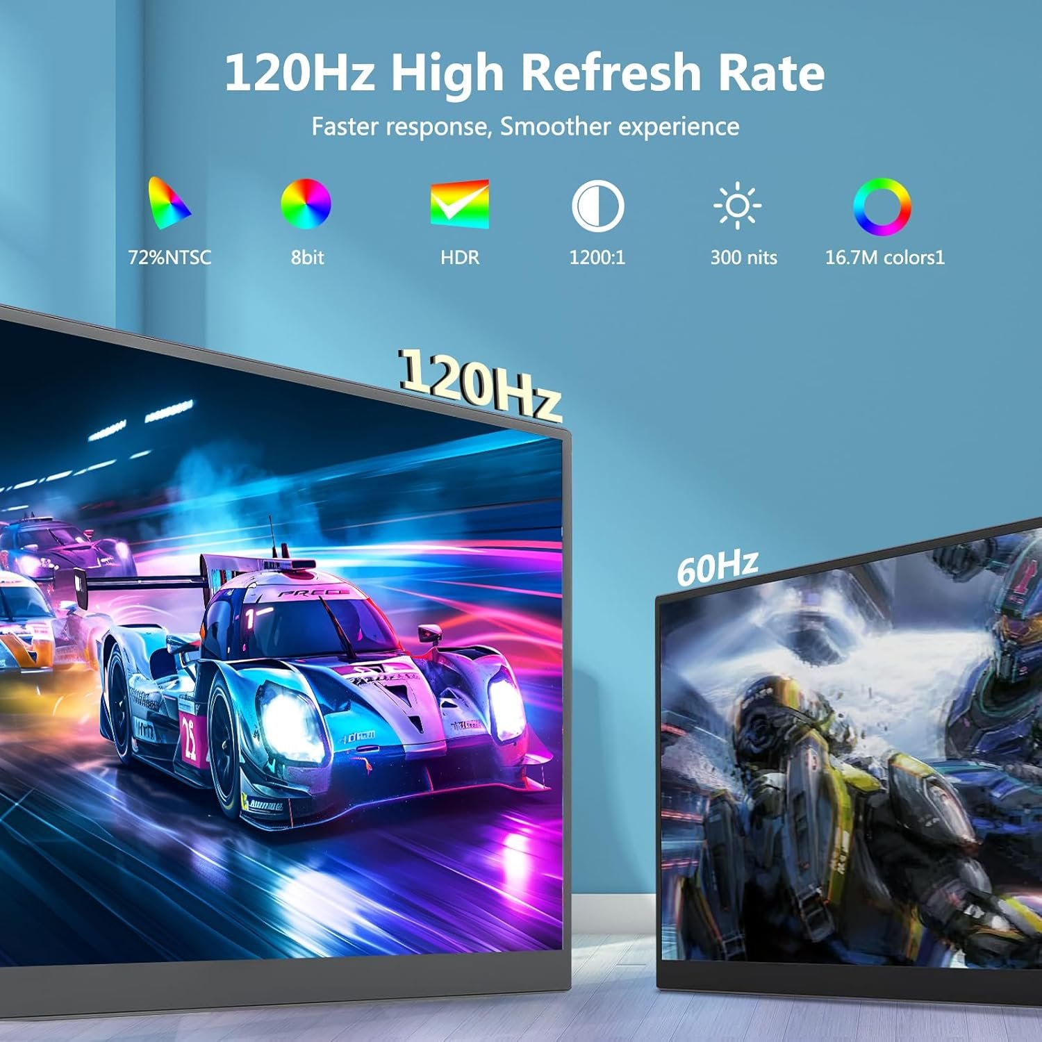 Монитор портативный 18.5" MSDONG Full HD IPS 120 Гц, фото №4