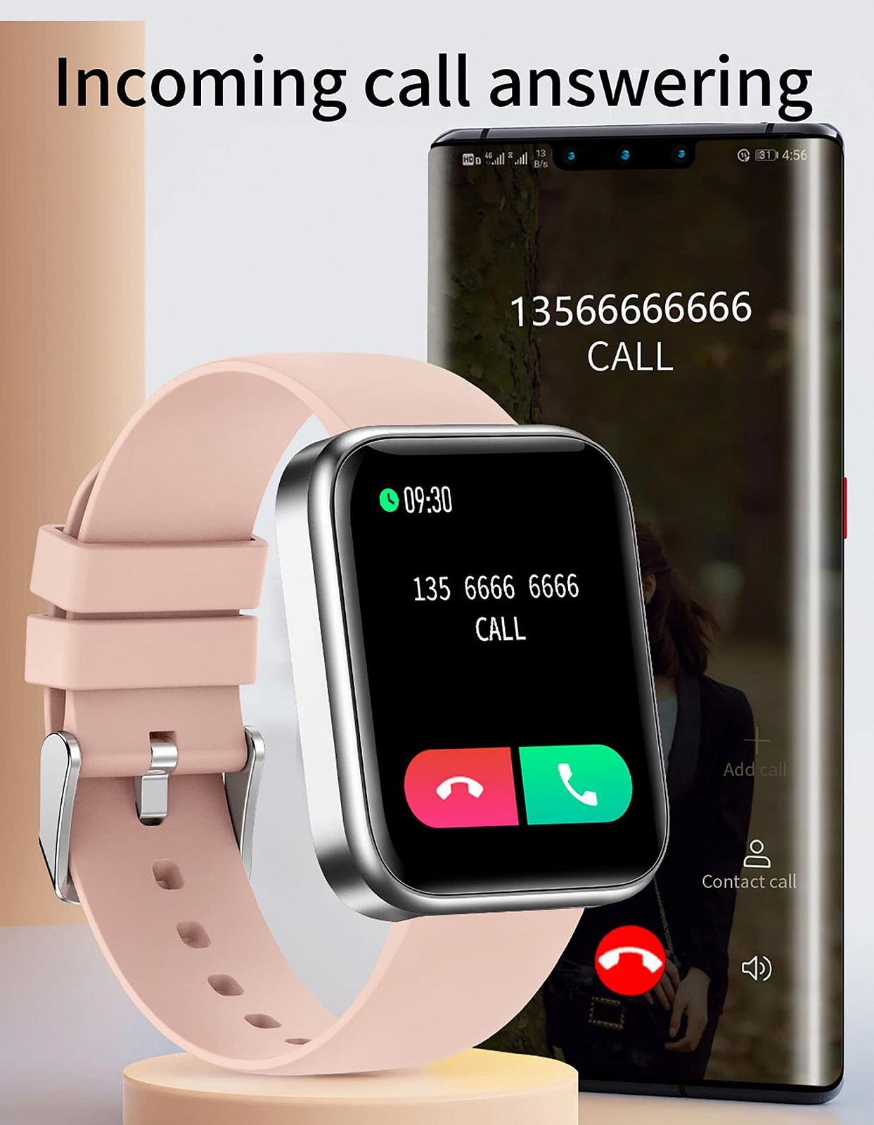 Смарт-часы Fitness Tracker 1.69 дюйма Сенсорный экран Серебристый, фото №3