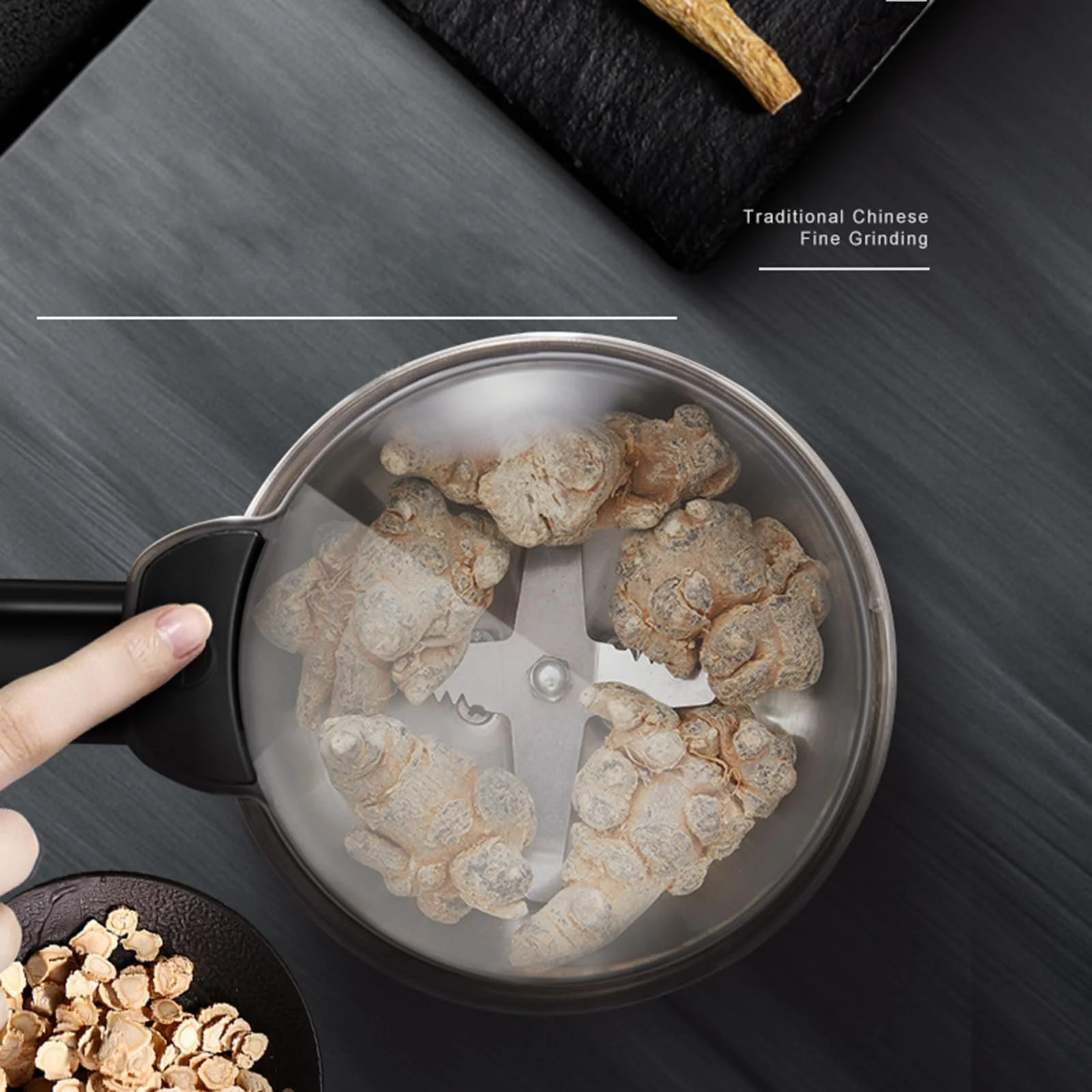 Электрическая кофемолка 300 мл Мини измельчитель специй Нержавеющая сталь для кофейных зерен, фото №4