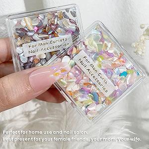 Ракушки для ногтей 2 коробки Aurora Glitter UV Gel DIY synthetic.ua - Фото 1