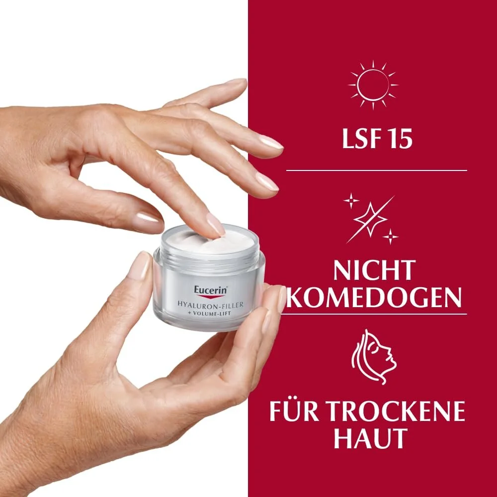 Денний крем Eucerin VOLUME-FILLER для сухої шкіри, 50 мл, фото №3 Денний крем Eucerin VOLUME-FILLER для сухої шкіри, 50 мл, фото №3