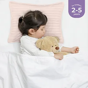 Подушка детская Utopia Bedding 40 x 60 см, набор из 2 детских подушек, дышащая ткань из поликоттона, подушка для сна детей от 2 лет (светло-розовая) synthetic.ua - Фото 1