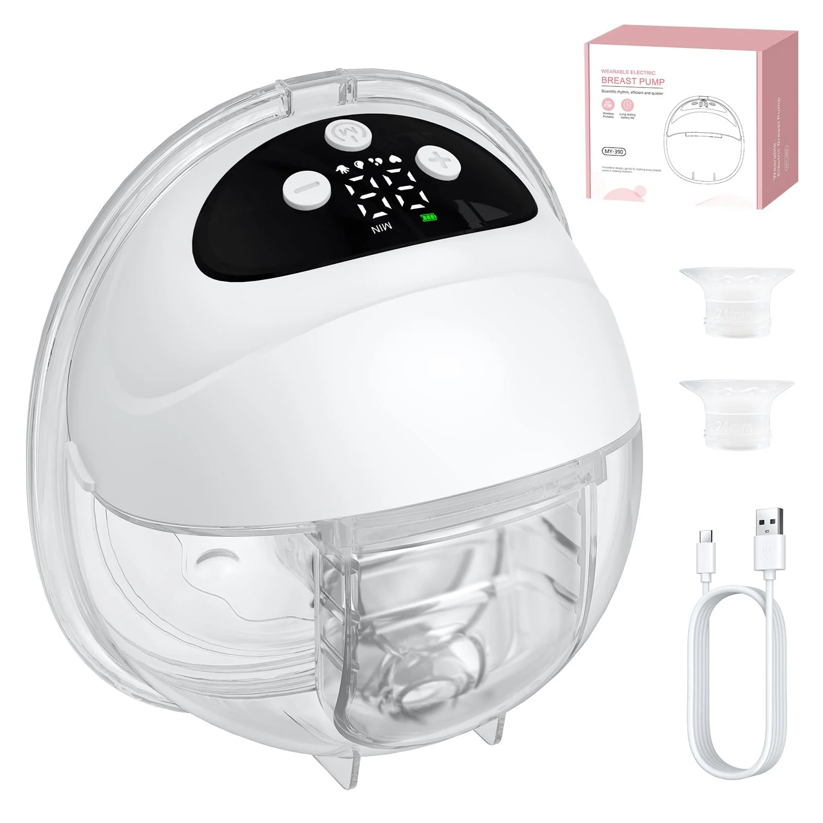 Молоковідсмоктувач YGiTK Електричний Hands-Free 21/24/27 мм White, фото №1 Молоковідсмоктувач YGiTK Електричний Hands-Free 21/24/27 мм White, фото №1