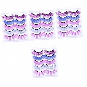 20 пар Цветные 3D Гибкие Самоклеящиеся Искусственные Ресницы Party-wimpern Одежда Нежные Мадмуазель Имитация От - Фото 1