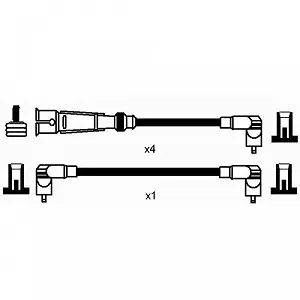 Комплект проводів запалювання NGK 0941 для автомобілів з розподільником запалювання synthetic.ua - Фото 1