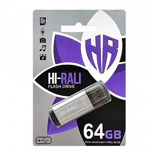 Флеш-накопитель USB 64GB Hi-Rali Stark Series Silver (HI-64GBSTSL) synthetic.ua - Фото 1