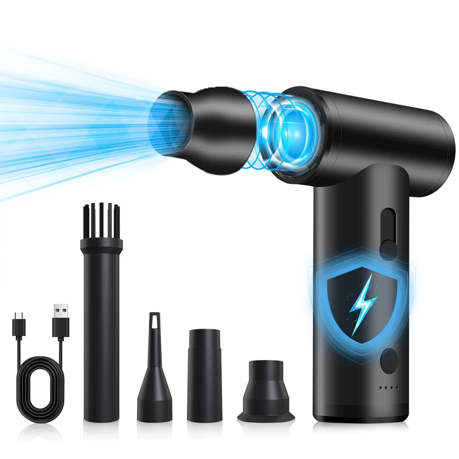 Електричний повітродувка MERTTURM 5-в-1 Mini 120000 об/хв з алюмінієвого сплаву, фото №1 Електричний повітродувка MERTTURM 5-в-1 Mini 120000 об/хв з алюмінієвого сплаву, фото №1