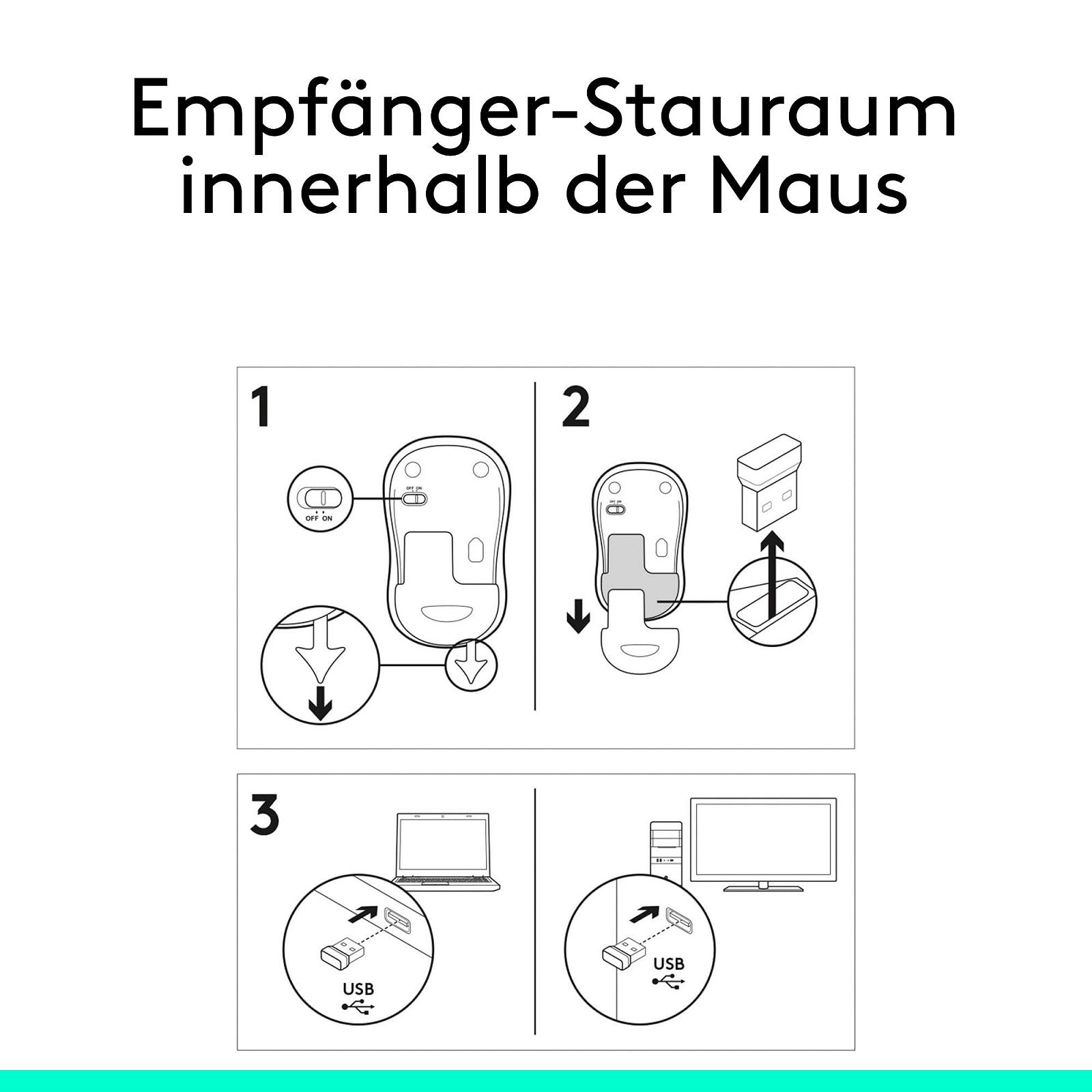 Мышь Logitech M185 беспроводная, 2,4 GHz, 1000 DPI, синяя, фото №10