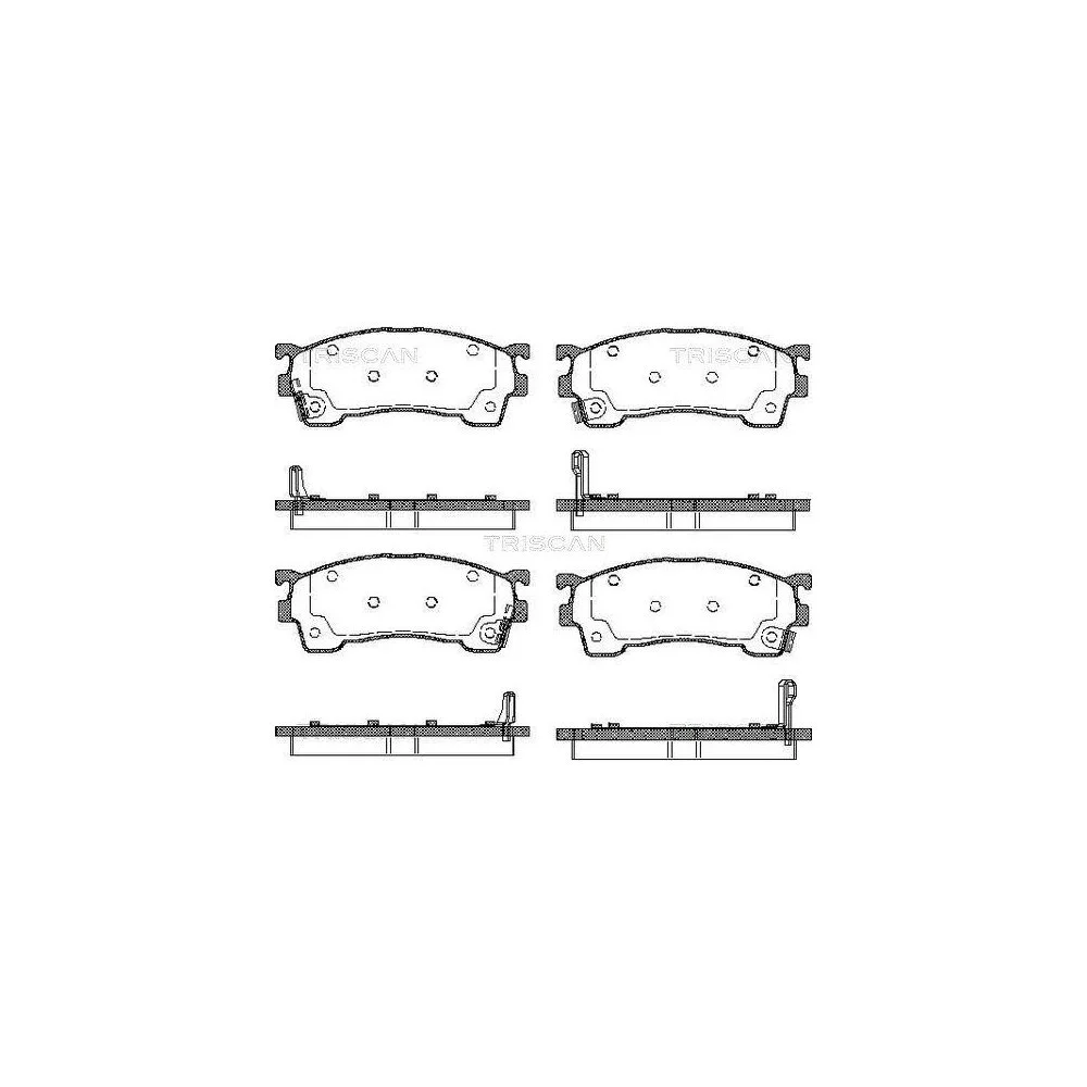 Комплект гальмівних колодок, дискове гальмо TRISCAN 8110 50183 передній міст для FORD MAZDA, фото №1 Комплект гальмівних колодок, дискове гальмо TRISCAN 8110 50183 передній міст для FORD MAZDA, фото №1