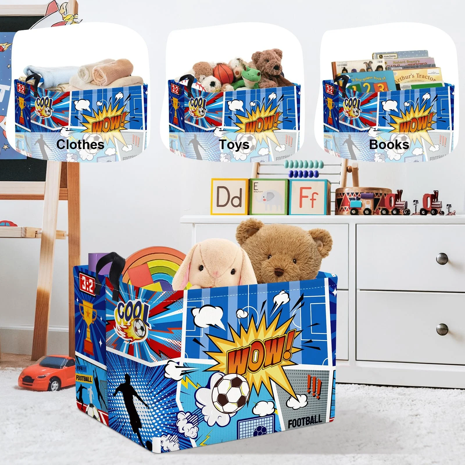 Корзина для игрушек HUUMONSS Детская, складная, для мальчиков, большая, 36 л, фото №5 Корзина для игрушек HUUMONSS Детская, складная, для мальчиков, большая, 36 л, фото №5