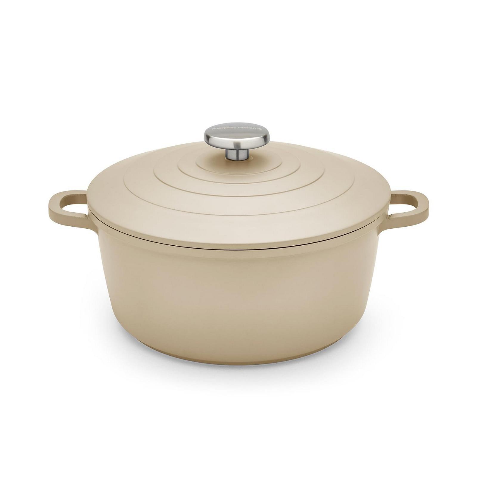 Жаровня Morphy Richards 851254 24 см Литой алюминий Антипригарная Кремовая, фото №1