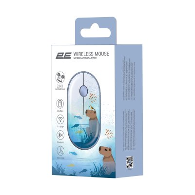 Мышка 2E MF300 CAPYBARASWIM Silent Wireless/Bluetooth Blue (2E-MF300WCAPIBARABL), фото №6 Мышка 2E MF300 CAPYBARASWIM Silent Wireless/Bluetooth Blue (2E-MF300WCAPIBARABL), фото №6