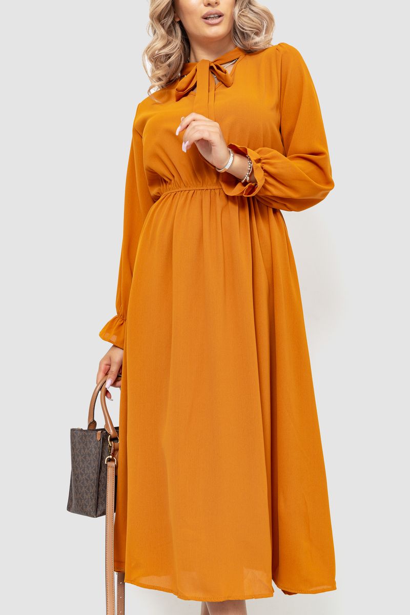 Платье нарядное цвет янтарный 204R601, фото №2