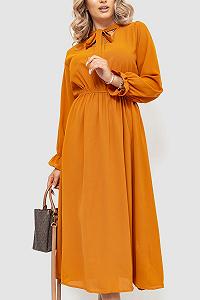 Платье нарядное цвет янтарный 204R601 synthetic.ua - Фото 1