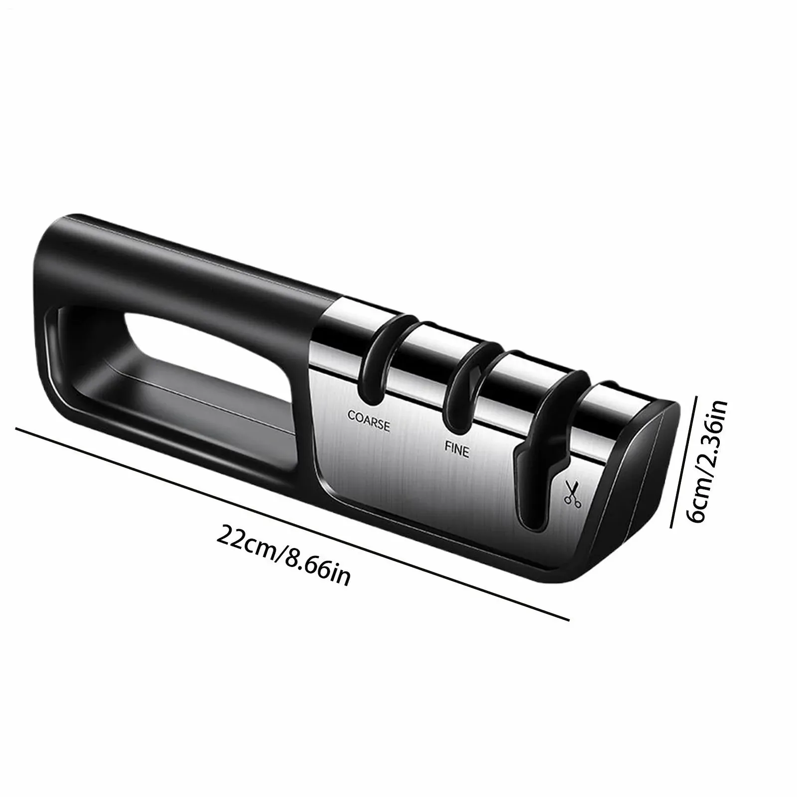 Точилка для кухонних ножів 3-ступінчаста ручна професійна, фото №5