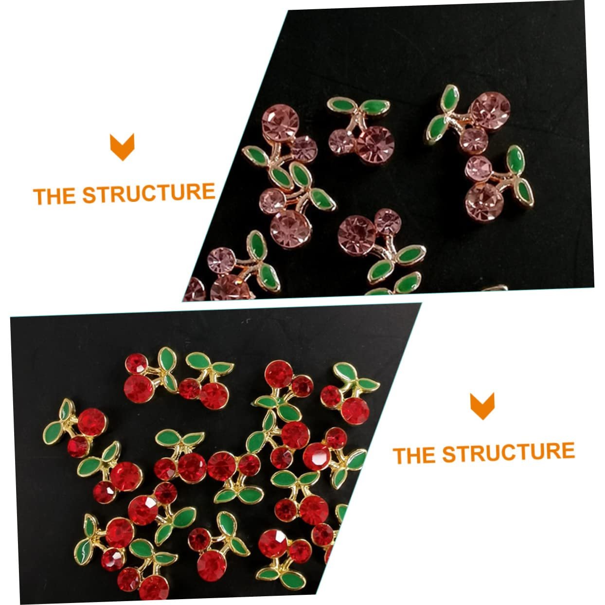 Украшения для ногтей Вишня 160шт Золото, фото №4