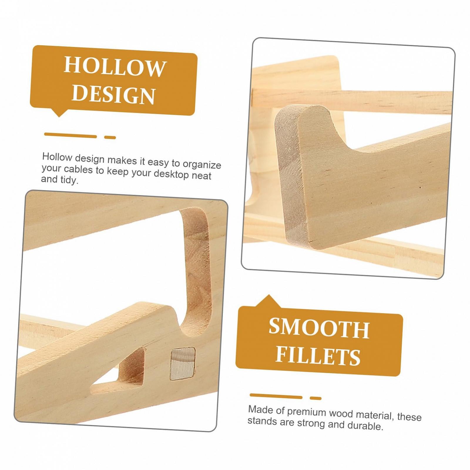 Підставка для ноутбука дерев'яна Gatuida з отворами для кабелів, фото №8