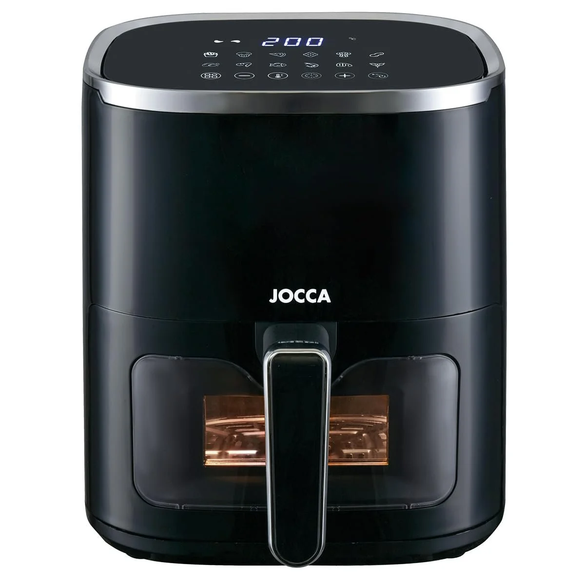 Мультипечь JOCCA 5 L, без масла, 1450 W, регулировка температуры, LED-сенсорный экран, энергосберегающая, Black2, фото №2