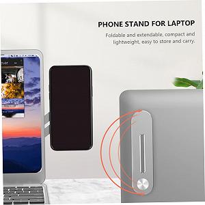 Держатель для телефона Магнитный для ноутбука Серебряный, упаковка 2 шт synthetic.ua - Фото 1