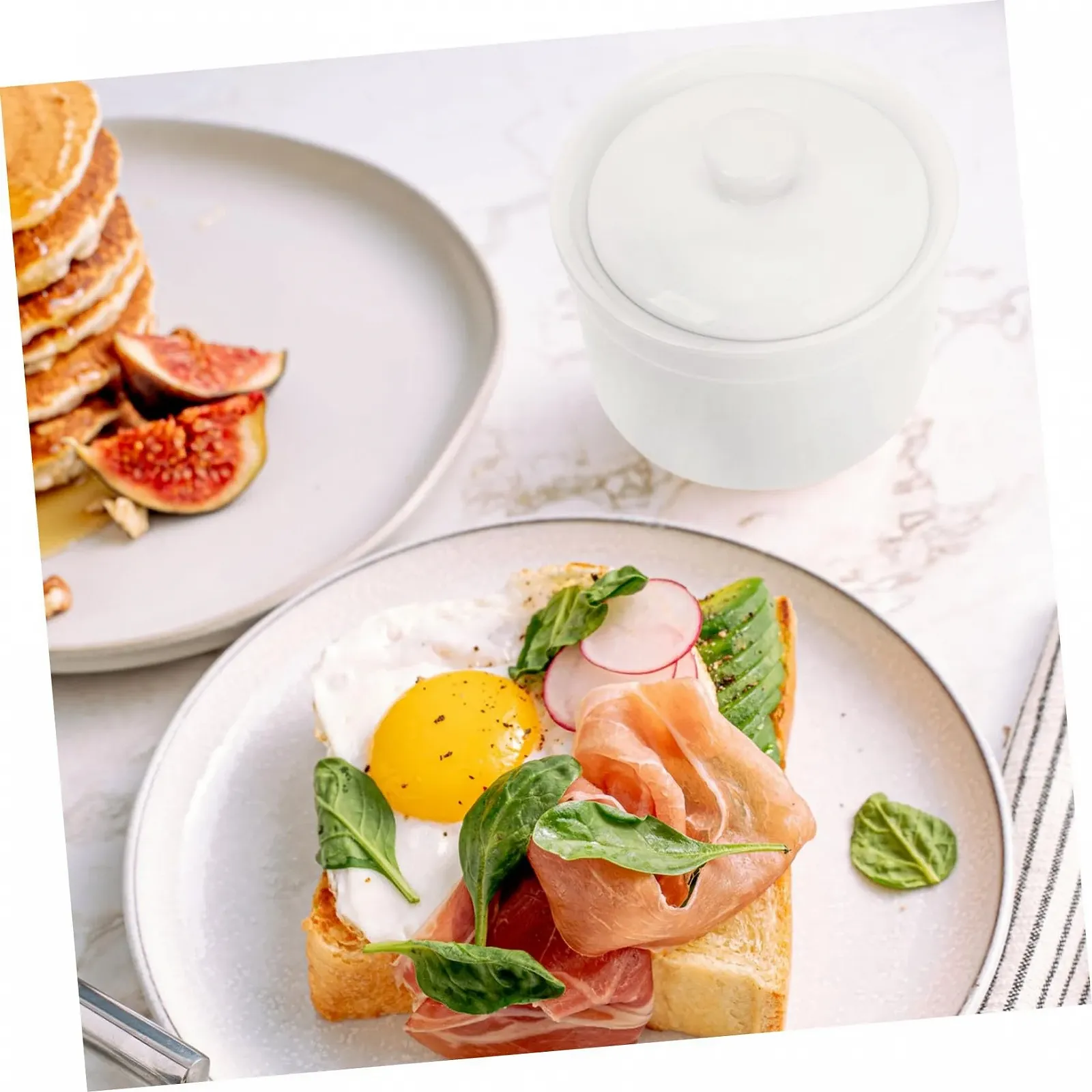 Кастрюли для тушения керамические 2 шт. термостойкие с крышками, фото №7